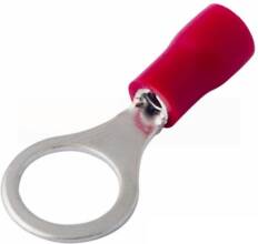 Наконечник кольцевой изолир ø8.4мм 0.5-1.5мм² (НКи 1.5-8 / НКи 1,25-8 / RV1.25-8) красный  REXANT