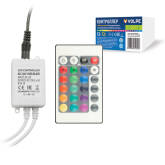 ULC-Q431 RGB BLACK Контроллер для управления светодиодными RGB лентами 12V, с пультом ДУ ИК, Volpe