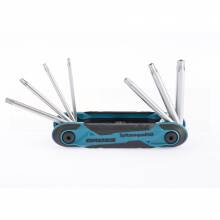 Набор ключей имбусовых Tamper-Torx, TT10-TT40,CrV, складные, 7 шт.//Gross