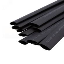 Термоусаживаемая трубка двухстенная клеевая 12,7/6,35 мм черная REXANT