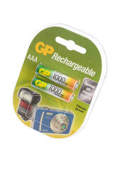 Аккумулятор GP RECHARGEABLE тип ААА, 1000 мАч 2шт