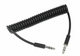 Аудио кабель AUX штекер 3,5 мм чёрный 1м