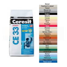 Затирка цементная Ceresit Aquastatic СЕ 40 голубая №82 2кг