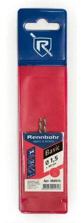 Сверло по металлу Rennbohr Basic 1,5x40мм, 2шт