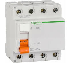 Выключатель дифференциального тока (УЗО) Schneider Electric Домовой ВД63 4-полюсный AC 40А 30мА