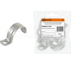 Скоба металлическая однолапковая с внутр. d 25-26 мм (10 шт) TDM