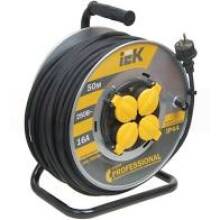 Удлинитель Iek Industrial УК50 силовой на катушке с термозащитой 4 гнезда КГ 3х2,5 50м