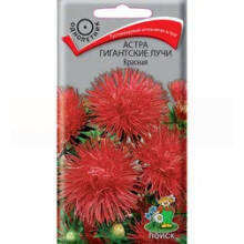 Семена цветов Астра Гигантские лучи Красная Поиск, 0,3 г
