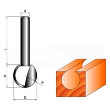 Фреза пазовая галтельная 8*16*15 R8 STF1010