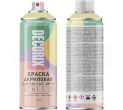 Аэрозольная краска универсальная Пастельные цвета DECORIX, 520 мл, пастельный бежевый