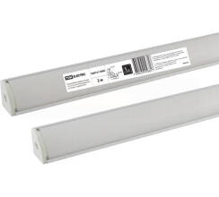 Алюминиевый профиль угловой 1616 (2 м), матовый рассеиватель, 2 заглушки, 4 крепежа TDM