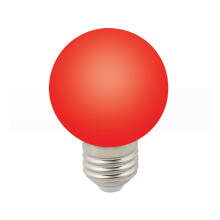 Лампа Volpe светодиодная декоративная шар краснаяE27 220В 1Вт 