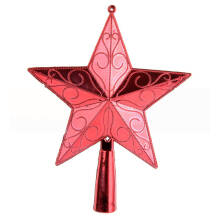 Украшение наконечник на елку Звезда 18х14, 5 см,цвет-красный, 1шт