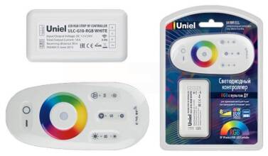 ULC-G10-RGB WHITE Контроллер для многоцветных светодиодных лент 12/24B с пультом ДУ 2,4ГГц