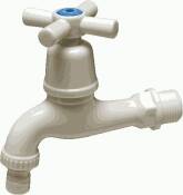 Кран водоразборный пластиковый белый MSP20613