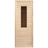 Дверь липа прямоугольное стекло (коробка осина) 1900х700