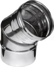 Колено Ferrum (430/0,8 мм) угол 135° Ф115 (нерж.)