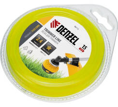 Леска для триммера,звезда 2,4мм х 15м,блистер,Denzel