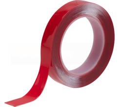 Двухсторонний скотч REXANT, прозрачный, на акриловой основе, 20 мм, ролик 5 м