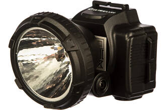 Фонарь аккумуляторный налобный LED5366 LED 2 режима 220В пластик. черн. (бокс) Ultraflash 11649