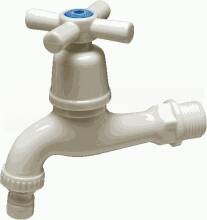 Кран водоразборный пластиковый белый MSP20613