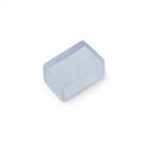 Изолирующий зажим (заглушка) для светодиодной ленты 220В, 14-16х7мм, цвет прозрачный