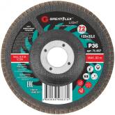 Круг лепестковый торцевой GreatFlex Light (72 лепестка) 125 х 22,2 мм, P60