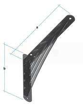 Кронштейн WAT 190 ажурный треугольный белый 194х200х26мм