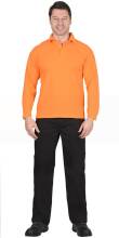 Рубашка-поло Сириус 100% х/б оранжевый длинный рукав размер 56-58