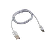 Кабель USB-Type-C/2A/nylon/silver/1m/REXANT