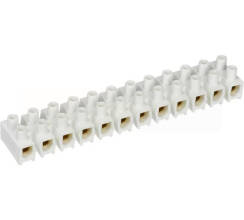 Зажим Iek ЗВИ-100 винтовой полистирол белый 12пар 10-25мм2 100А