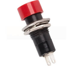 Выключатель-кнопка 250V 1А (2с) ON-OFF красная (PBS-16А) REXANT