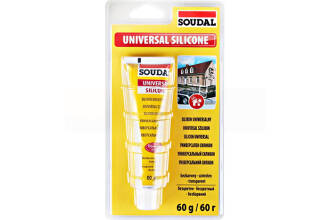 Санитарный силикон бесцветный 60гр Soudal