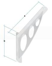 Кронштейн WAO 190 ажурный овальный белый 194х200х26мм