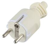 Вилка прямая LE PLUG 16А 3500W 01 c/з белая