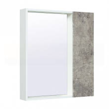 Шкаф зеркальный навесной Манхэттен 65 серый бетон