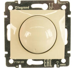 Светорегулятор поворотный 40-400W для ламп накаливания крем Leg774161 Legrand Valena 