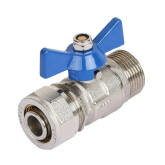 Кран под металлопластиковую трубу штуцер-цанга 16мм х 1/2 