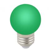 Лампа Volpe светодиодная декоративная шар зелёная E27 220В 1Вт 