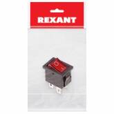 Выключатель Rexant RWB-207, SC-768 Mini клавишный красный с подсветкой ON-OFF 250В 6А (4с)