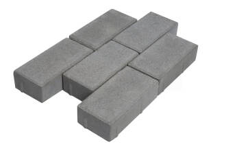 Брусчатка серая 100*200*40