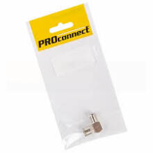Переходник антенный, (гнездо F - гнездо TV), угловой (1шт.) (пакет) PROconnect