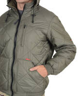 Куртка Сириус Прага Люкс мужская с капюшоном, оливковая размер 112-116/170-176 