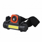 Фонарь налобный аккумуляторный, COB и XPE светодиоды, функция зум, 140лм, Sturm!