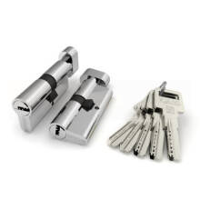 Цилиндровый механизм с вертушкой R6002Knob90 (45+10+35) CP хром 5 кл.	