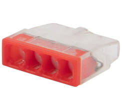 Экспресс-клемма с пастой REXANT СМК 2273-244, 4-проводная 0.5-2.5 мм², прозрачная, блистер (5 шт. /у