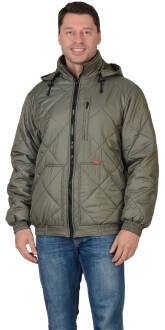 Куртка Сириус Прага Люкс мужская с капюшоном, оливковая размер 104-108/170-176 