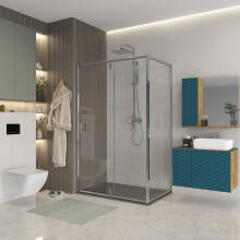 Душевое ограждение Niagara Nova NG-63-10A-A90 (100х90х195) ,хром,двери распашные,стекло, 2 места