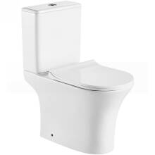 Унитаз-компакт AZARIO Fretta Round N 650х340х770мм безободковый c сиденьем микролифт AZ-1038A