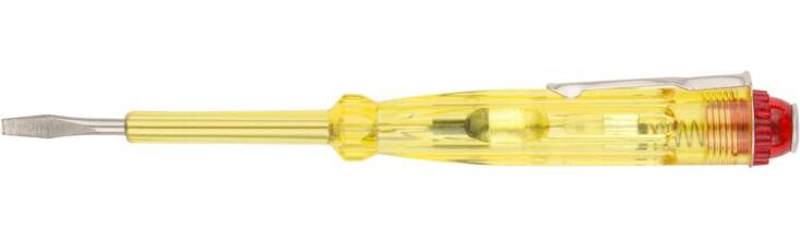 Отвертка индикаторная, желтая ручка 100 - 500 В, 140 мм